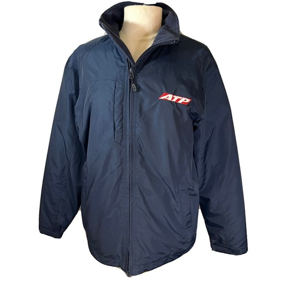 Port Authority Full Zip Fleece Lined Jacket Adult Size Medium Navy Blue